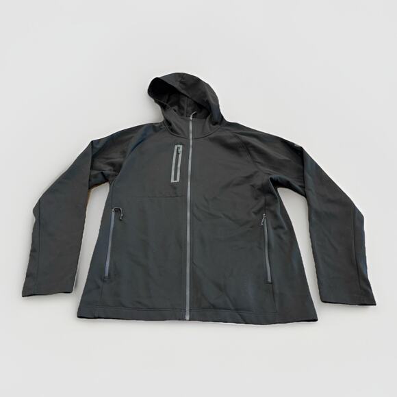 The North Face Mens Canyon Flats Fleece Full Zip Hooded Jacket L Company Logo - Picture 1 of 11